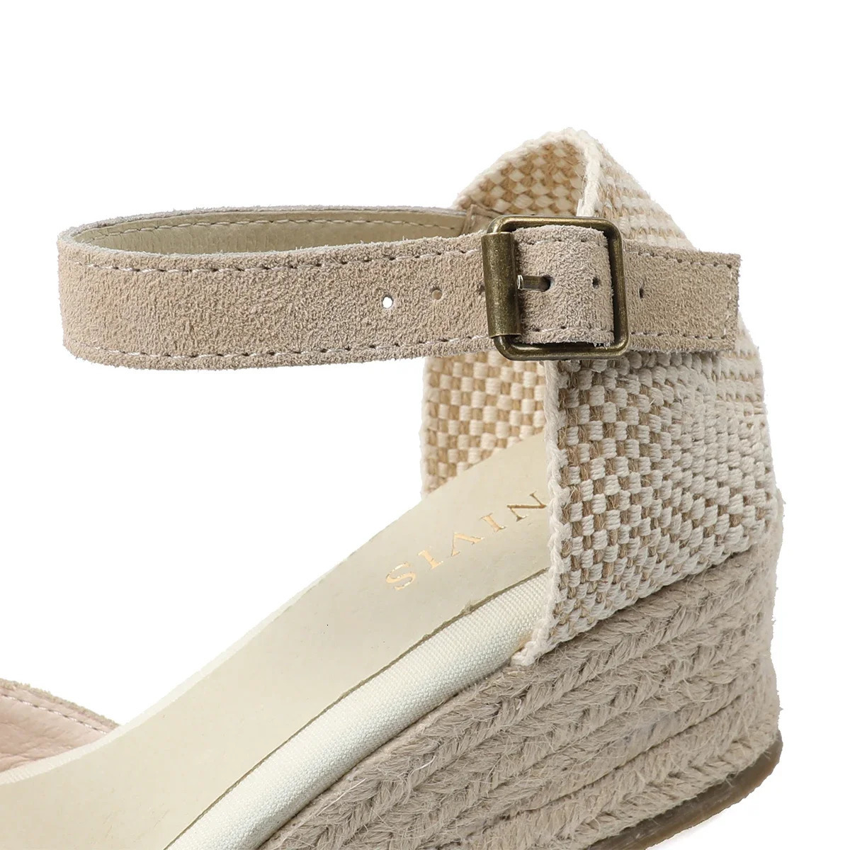Espadrilles Wedge Flatform Womens Sandals Genuine Cow Suede Leather Sandals 240629