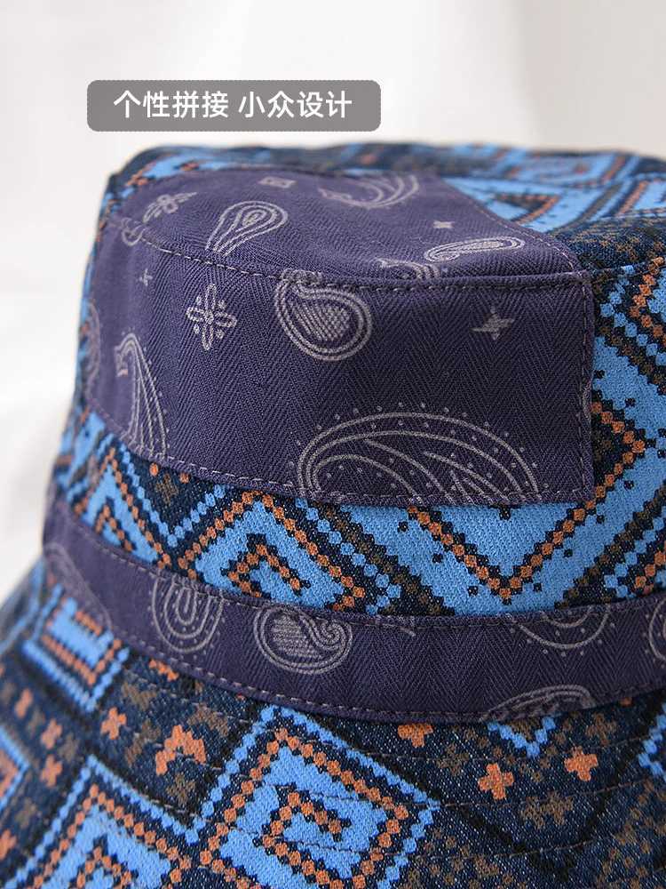 Wide Brim Hats Bucket Hats Hat Female 2024 Spring Korean Version New Niche Design Washbasin Hat Summer UV Protection Sun Bucket Hat