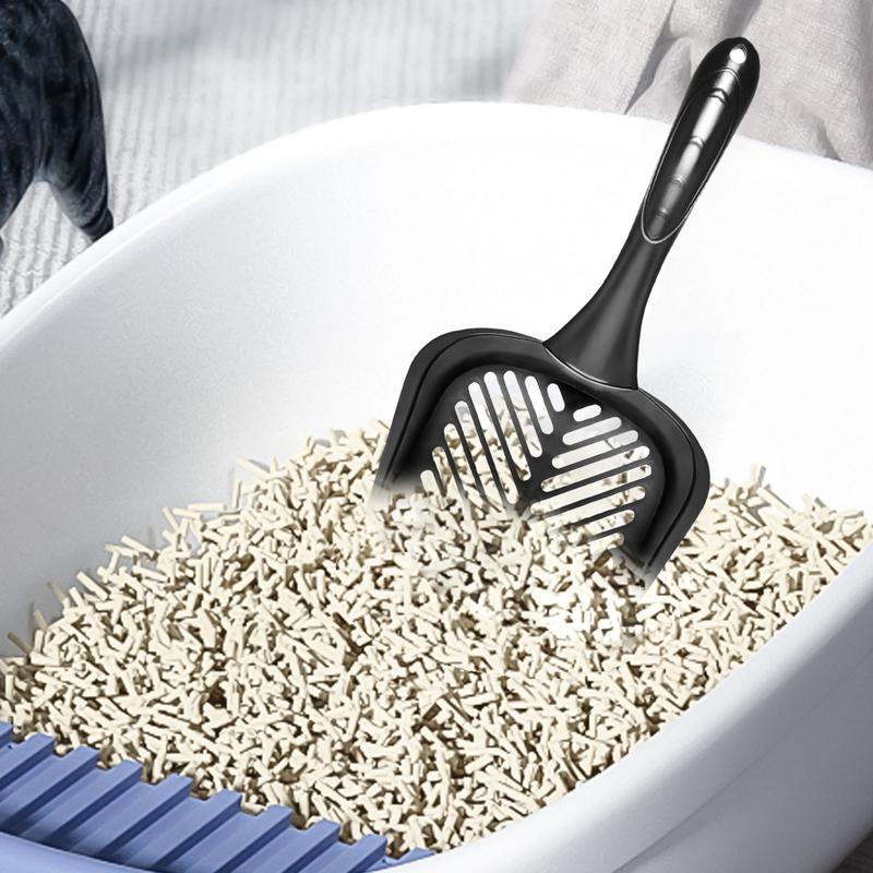 Cat Litter Box Scooper Poop Shovel Litter Scooper With Non-Slip Handle Heavy Duty Cat Poop Tool And Little Sifter Scoop For