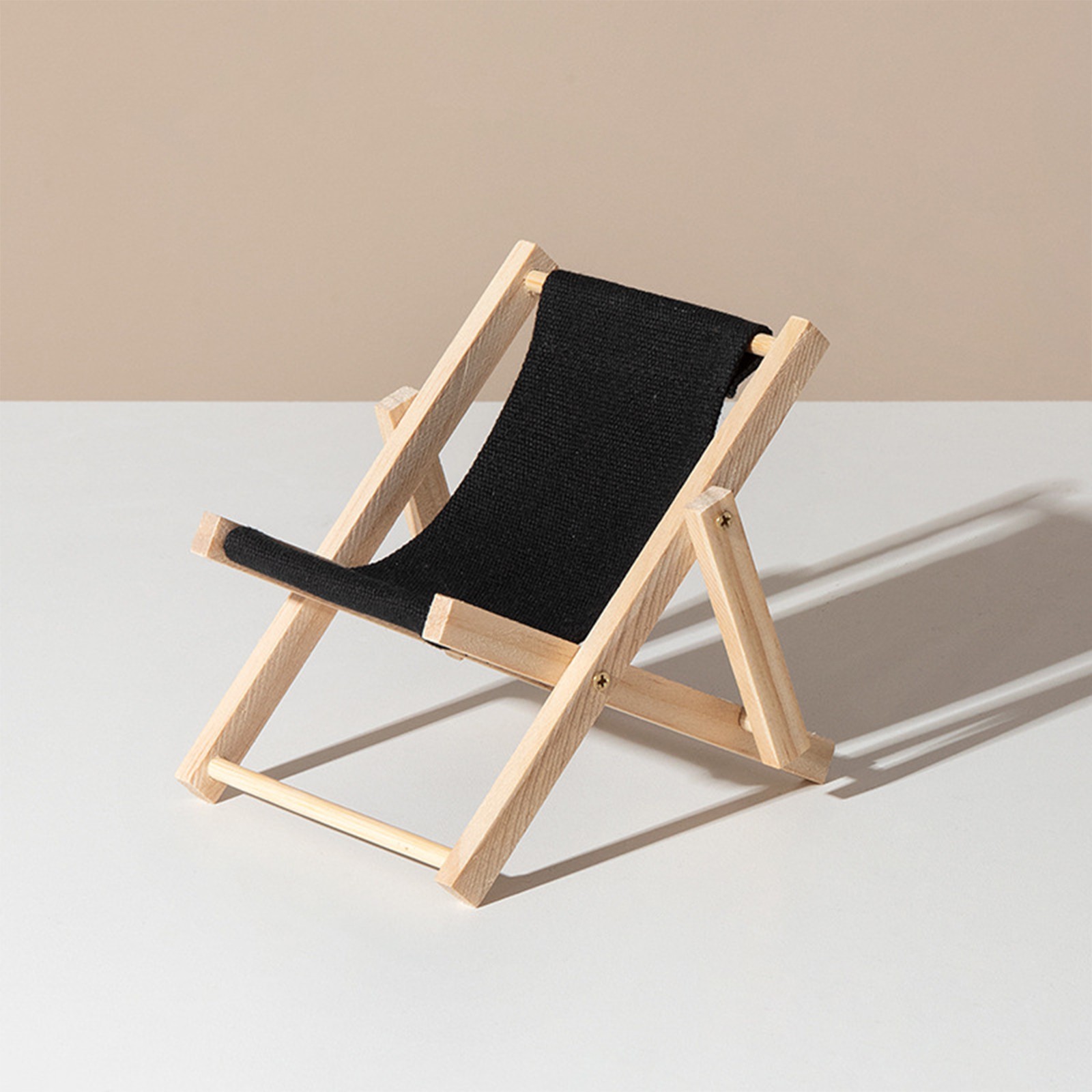 Clues Ornament Beach Chair Mobile Phone Bracket Mini Doll Accessories Photo Props Mini Toy Model Home Decorative Shelf Items