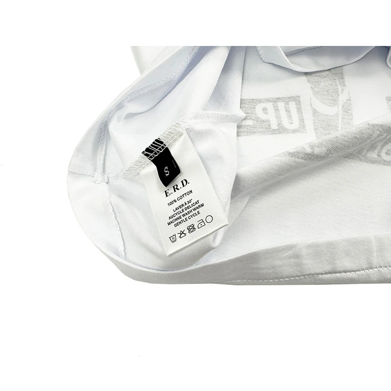 Heavy Fabric Pattern Print T-Shirt Men Women White T Shirts
