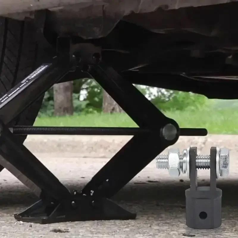 Scissor Jack Drill Adapter 1/2 Inch Automotive Scissor Jack Adapter for Drive Impact Wrench RV Trailer Leveling Jack Adapter