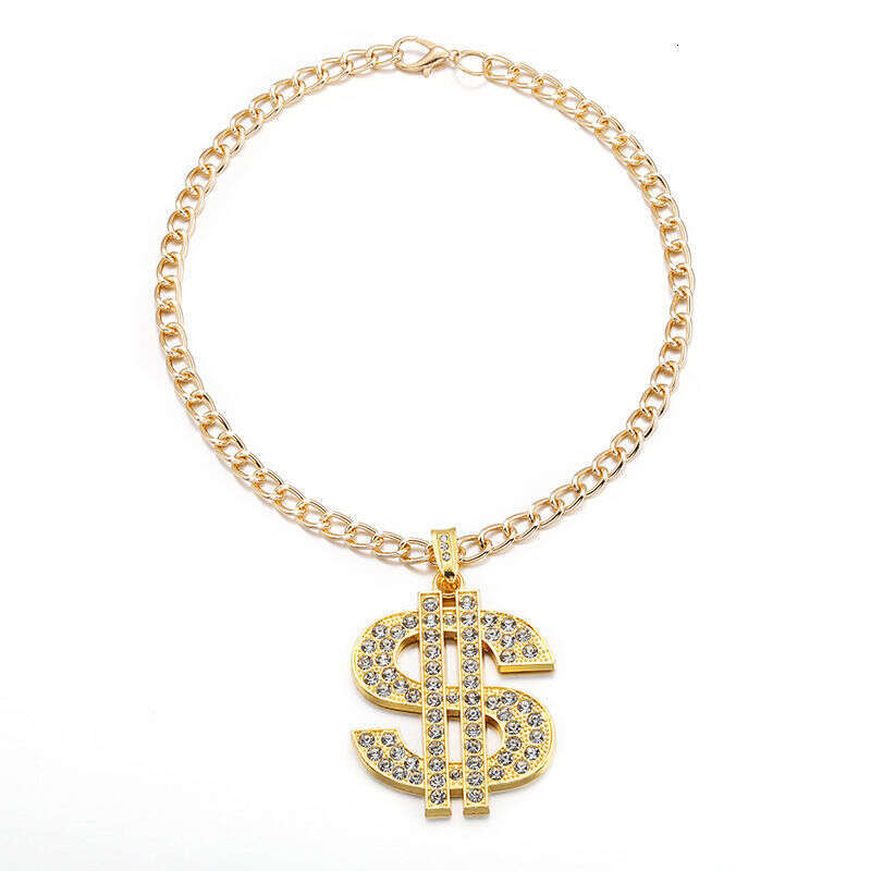 Dog Gold Chain US Dollar Water Alloy Pendant Necklace Trendy Pet Jewelry Hanging Chain Pet Supplies