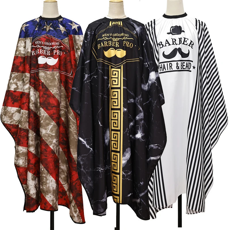 Hair Cutting Cape Pro Salon Hairdressing Cloth Gown Barber Waterproof Hairdresser Apron Haircut Coat 240625