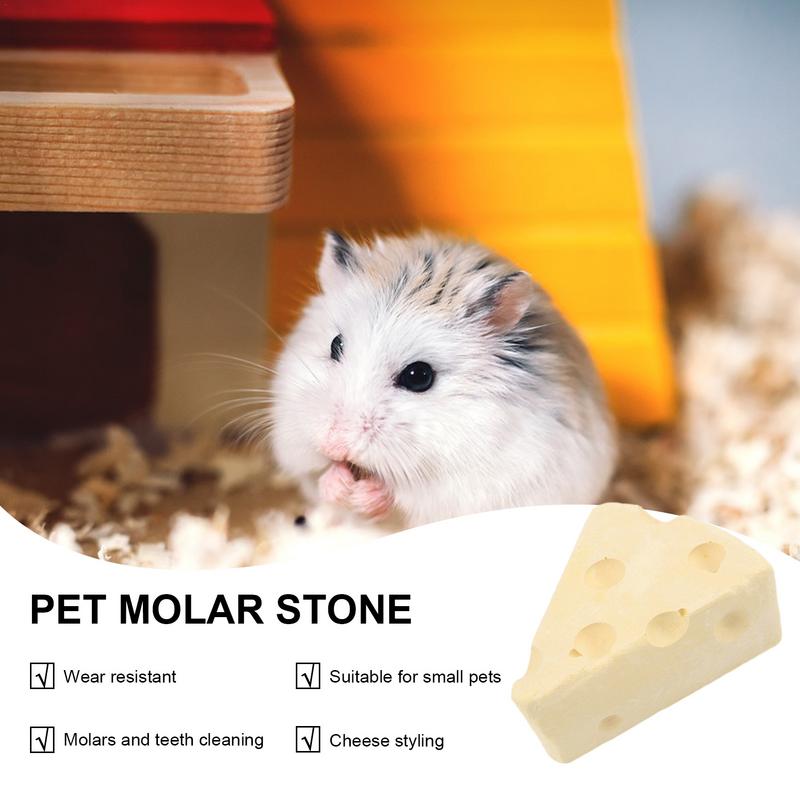 Calcium Grinding Stones For Hamsters Cheese Shape Calcium Stone Chew Toys Mineral Chew Toy Small Chewing Toys For Gerbil Small