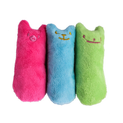 New Teeth Grinding Caip Toys Funny Interactive Plush Pet Kitten Chewing Vocal Toy Claws Thumb Bite Cat mint For Cats