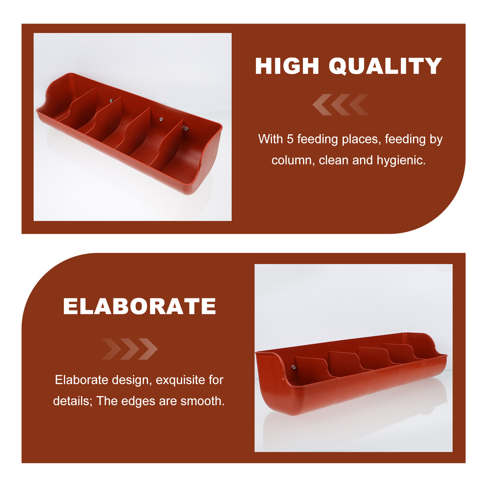 Accessories Pig Feed Trough Baby Chicken Feeder Livestock Feeding Tray Pp Plastic Groove