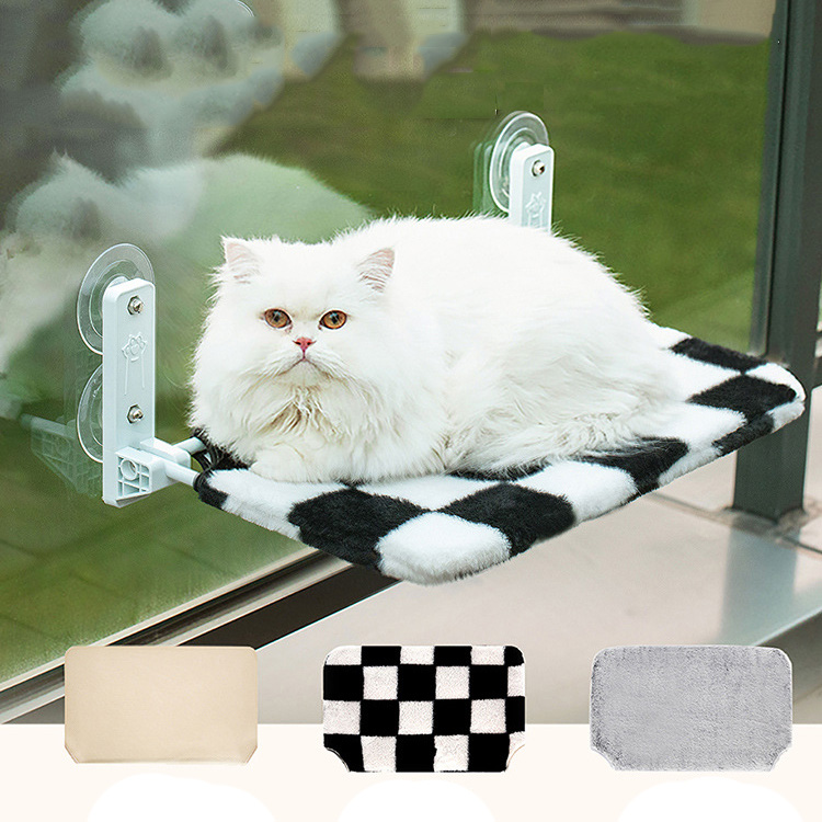 Mesh net cushion type and plush type strong cat window hammock cat perch bed