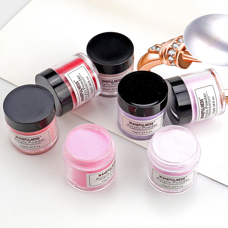 10g Colorful Acrylic Powder For Crystal Gel Nail Extensions Manicure Nail Art Carved Powder Decorations
