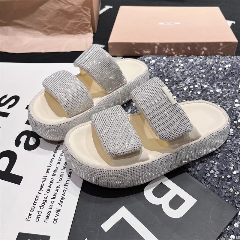 Luxury designer shoes in black and white GAI hot fashion plush slipper women outside summer comfort purple brown green couples thick-soled non-slip sl