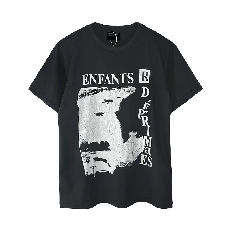 Heavy Fabric Pattern Print T-Shirt Men Women White T Shirts