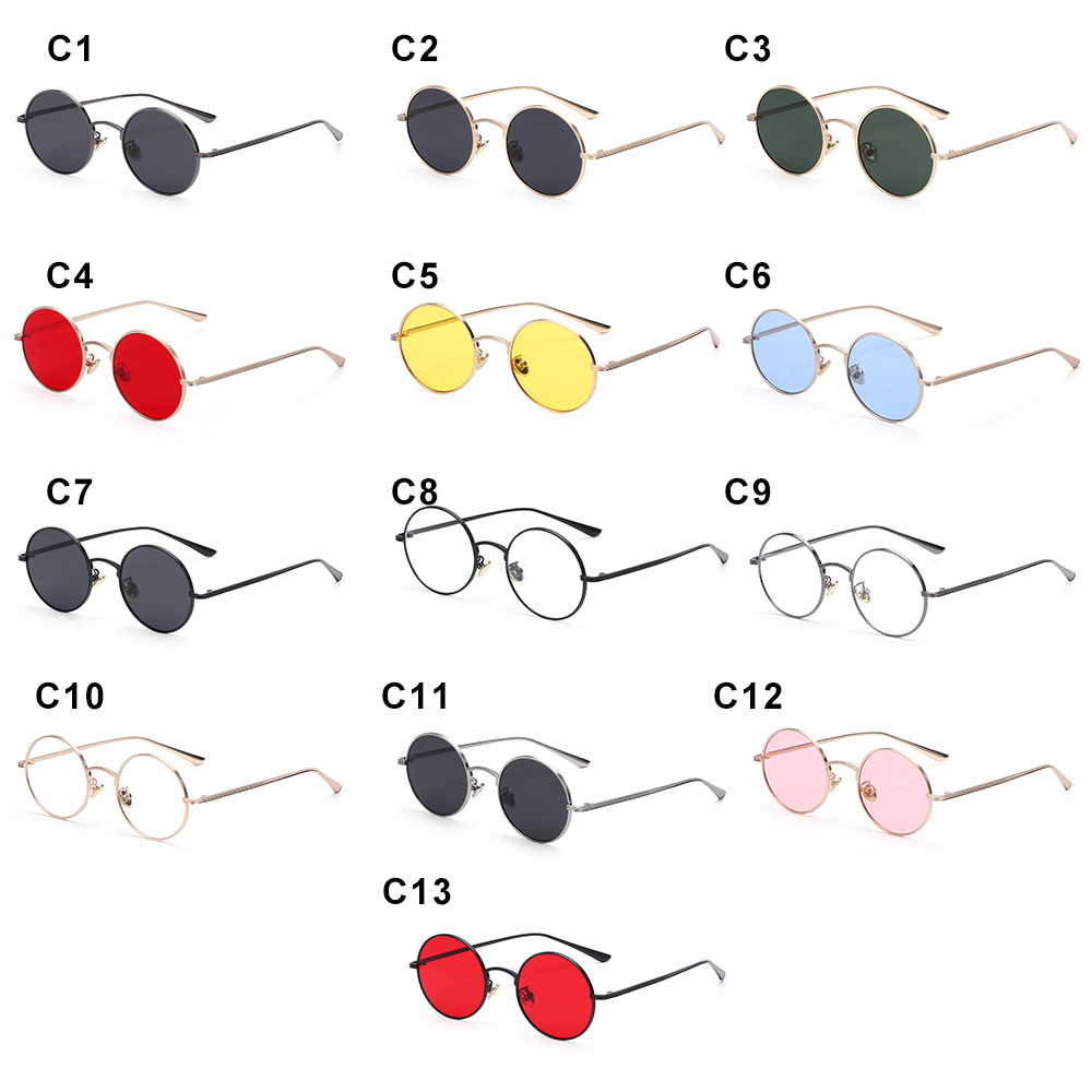 Metal Frame Circle Glasses Eyewear Vintage Sunglasses Circle Glasses Steampunk Sunglasses Round Sunglasses