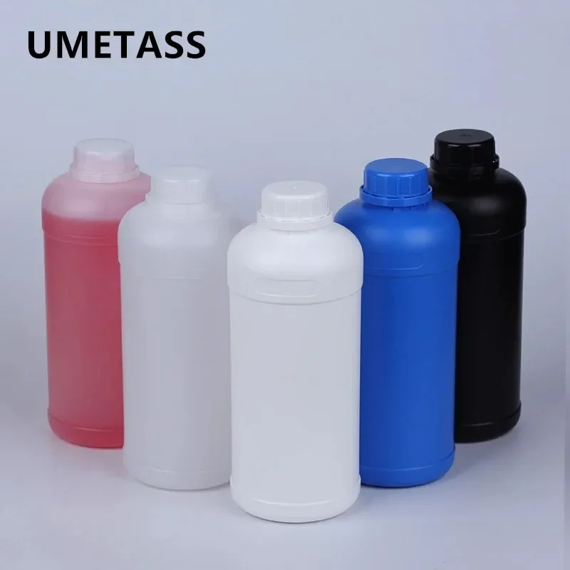 Empty 1000mL HDPE plastic bottle with Lid Food Grade Refillable bottle for Liquid agricultural pesticide Leakproof 1PCS