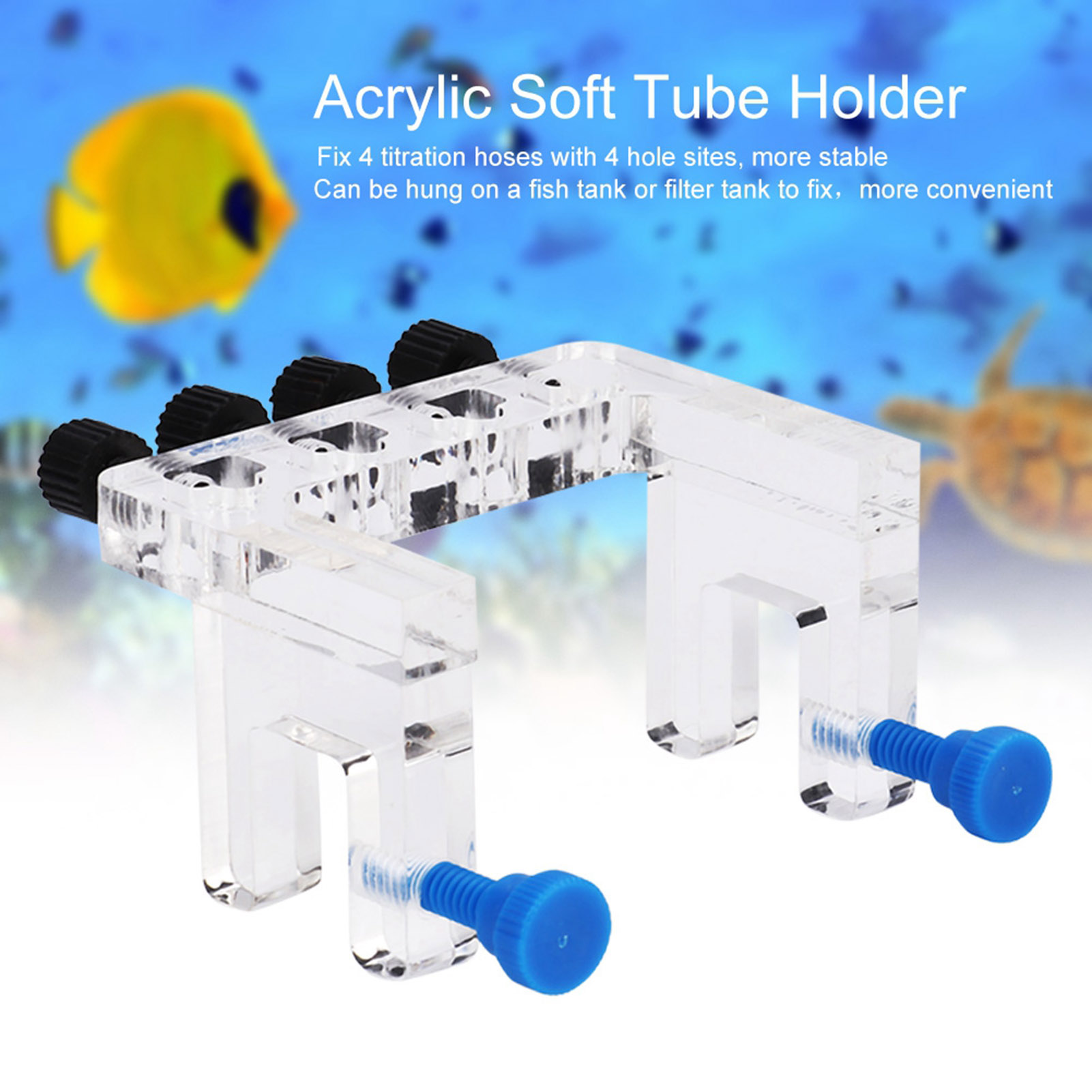 Acrylic Aquarium Soft Tube Fixture Holder For Holding Dosing Pump Soft Hose
