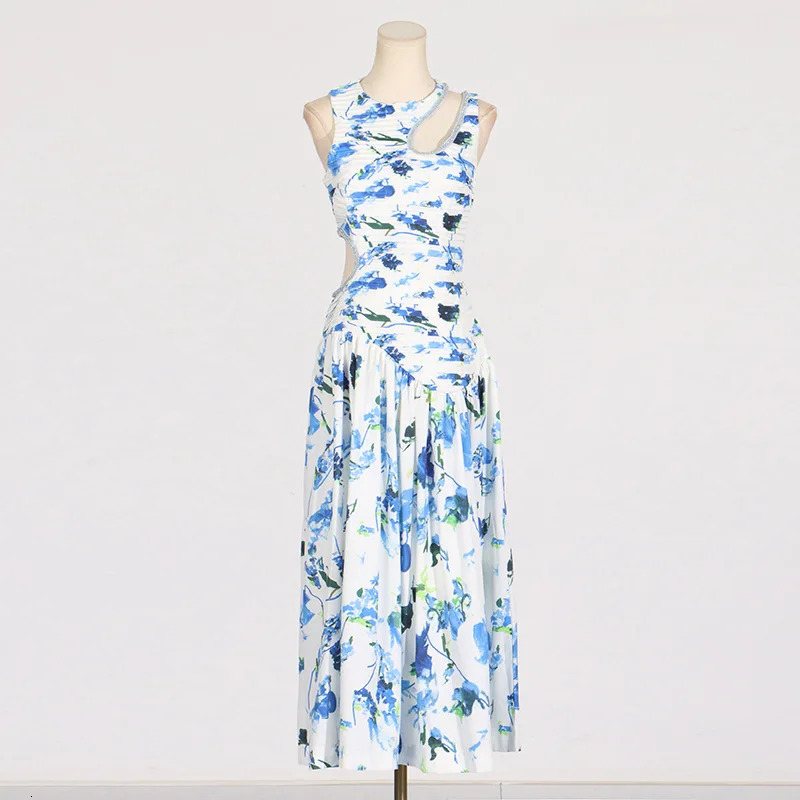 womens party dress elegant suspender irregular hollow out summer dresses printed embroidered aline swing bodycon maxi 240627