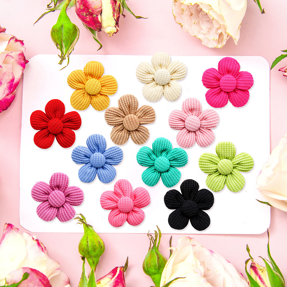 10PS Flower Shape Dog Grooming Bowknot Small Dogs Hair Bows Rubber Bands Pet Cat Dog Hair Bows Pet Hair Accessories Pet Supplies