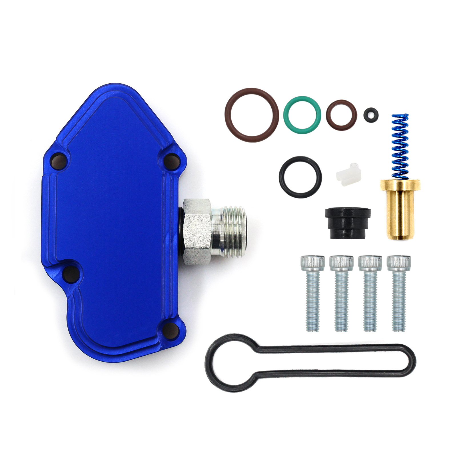 for Ford Blue Spring Kit with Billet Spring Housing Fuel Regulator Kit 2003-2007 6.0 Powerstroke Fast Install 3C3Z9T517AG