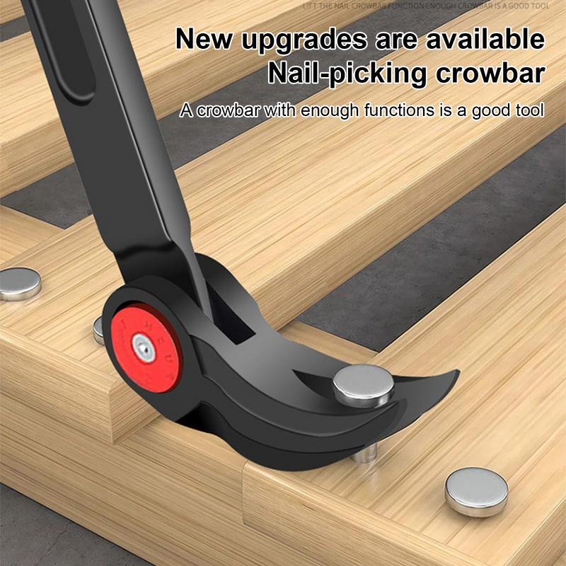 Nail Puller Pry Bar 180 Degree Rotatable Forged Steel Nail Bar Crowbar Nail Puller End Car Maintenance Supplies For Tire Removal