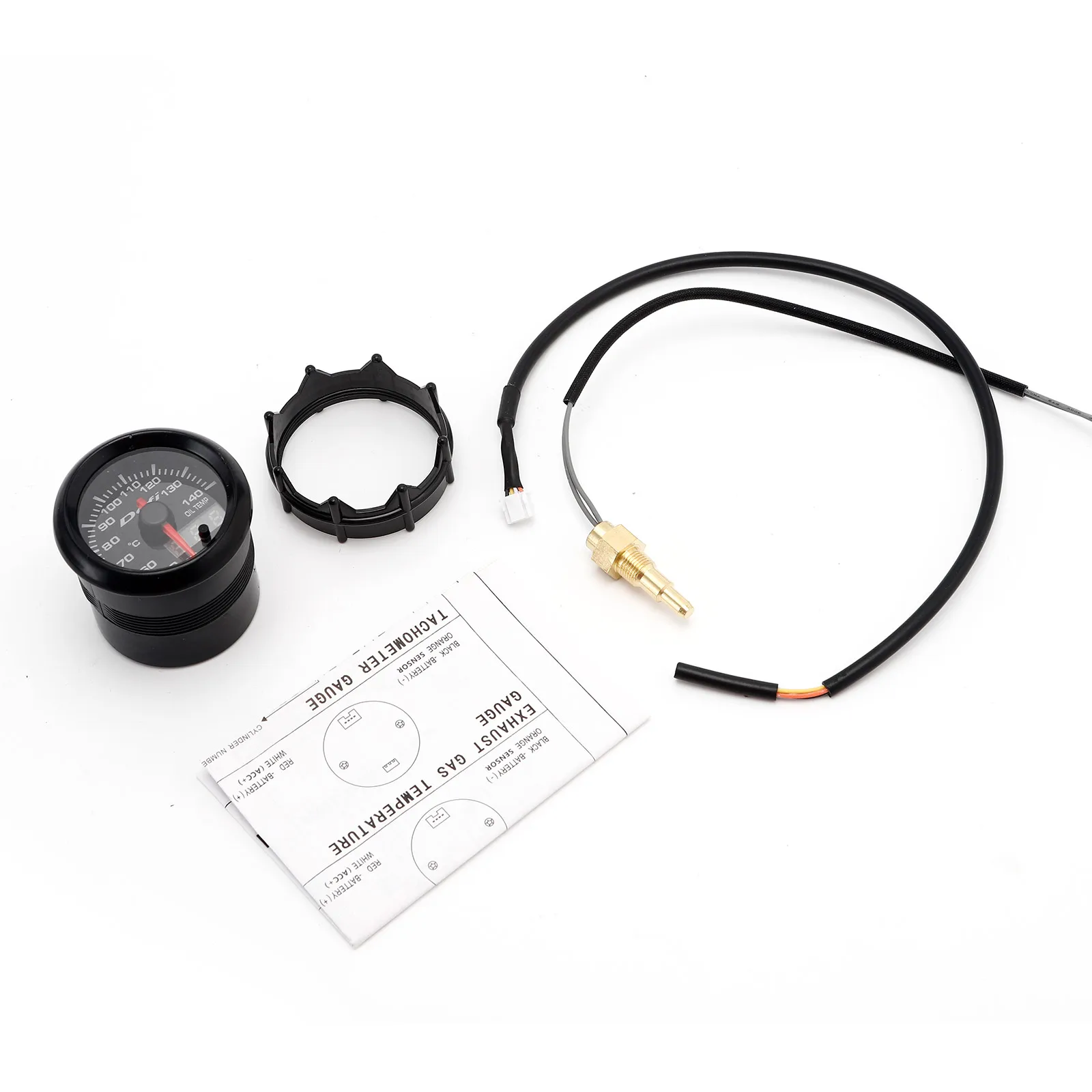 Dofi 7 Colors 52mm LED Digital Voltmeter Oil Pressure Turbo Boost Oil Temp Water Temp Tachometer Air Fuel Ratio EGT Car Gauge