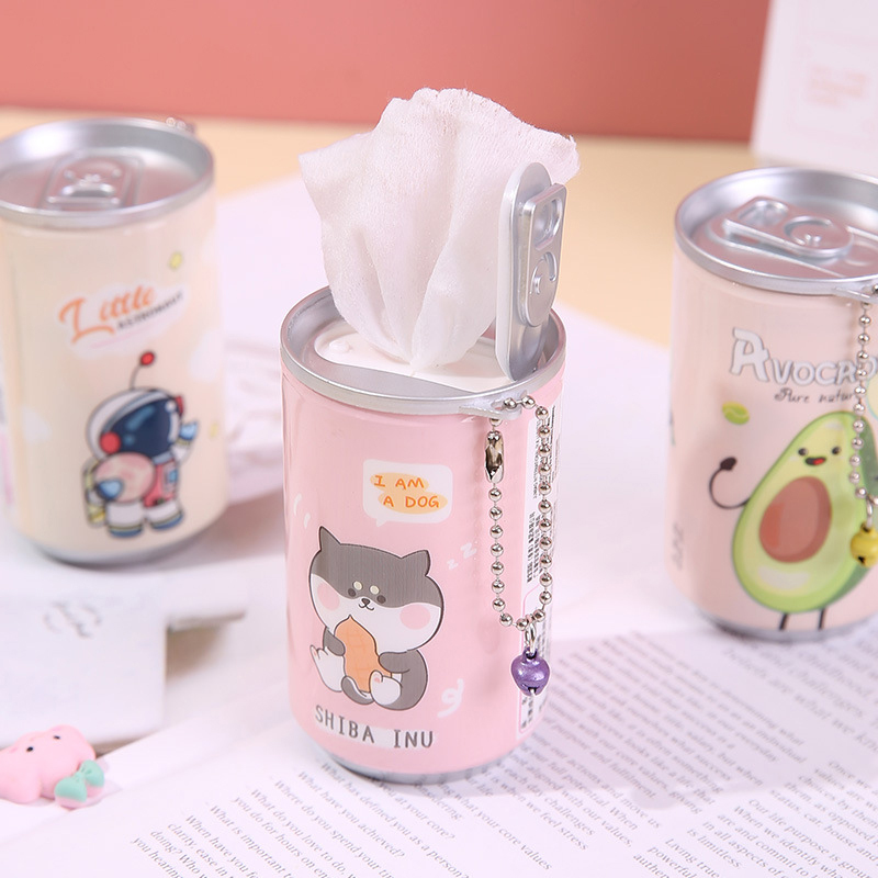 8.5*5cm Bucket Canned Wipes Canned Portable Kitchen Cart Clean Travel Makeup Remover Baby Wipes Skin Friendly Soft Cute Girl
