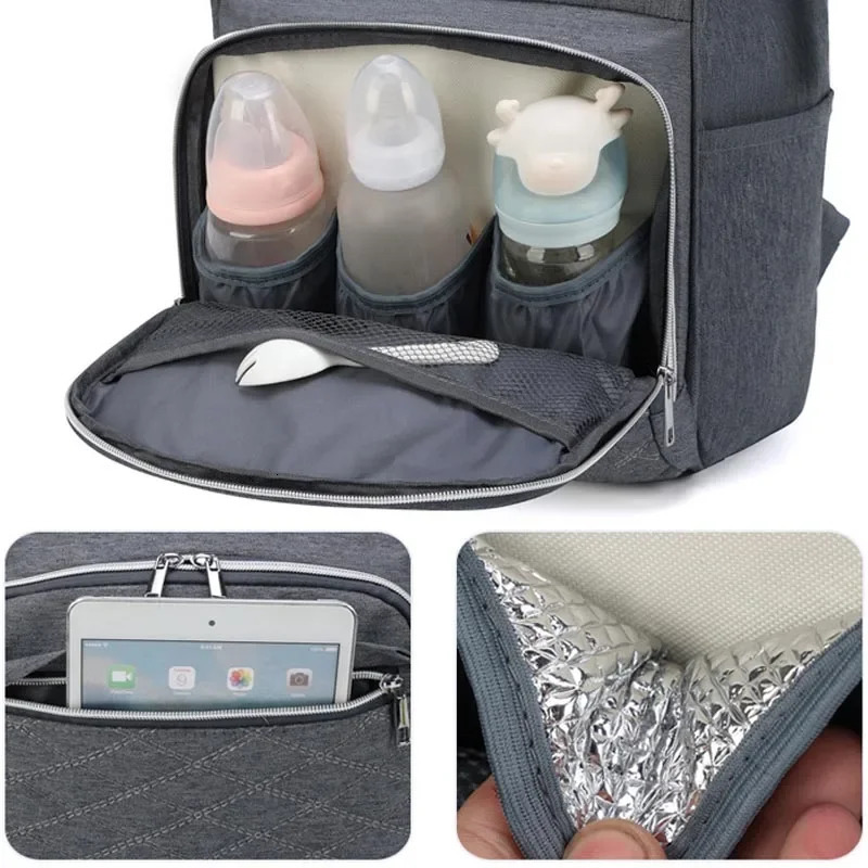 Mommy Diaper Bags Baby Stroller Hanging Bag Mother Large Capacity Nappy Backpacks with Changing Mat Convenient Nursing 240624
