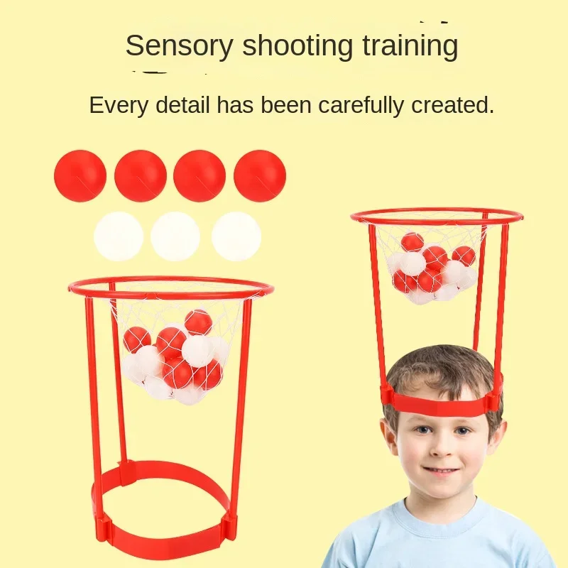 2 Packs Head Hoop Basketball Game Adjustable Basket Net Headband for Carnival Party Birthday Party Family Indoor Outdoor Game