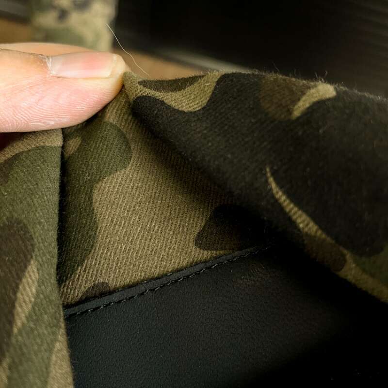 New Camouflage Super Long 34-42 Sewing 7Cm Thick Heel Folding Over-The-Knee Denim Blue Knee-High Women's Boots