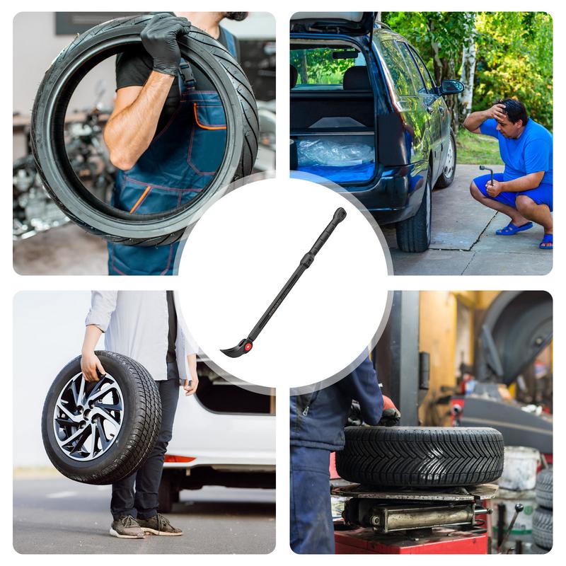 Nail Puller Pry Bar 180 Degree Rotatable Forged Steel Nail Bar Crowbar Nail Puller End Car Maintenance Supplies For Tire Removal