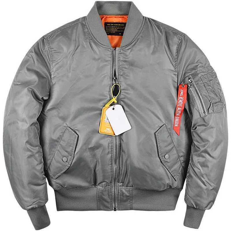 Men's Jackets New Alpha Martin Winter Autumn MA1 Bomber Jacket Mens Thick Military Tactical Paddle Coat Pilot Baseball Jacket J241105