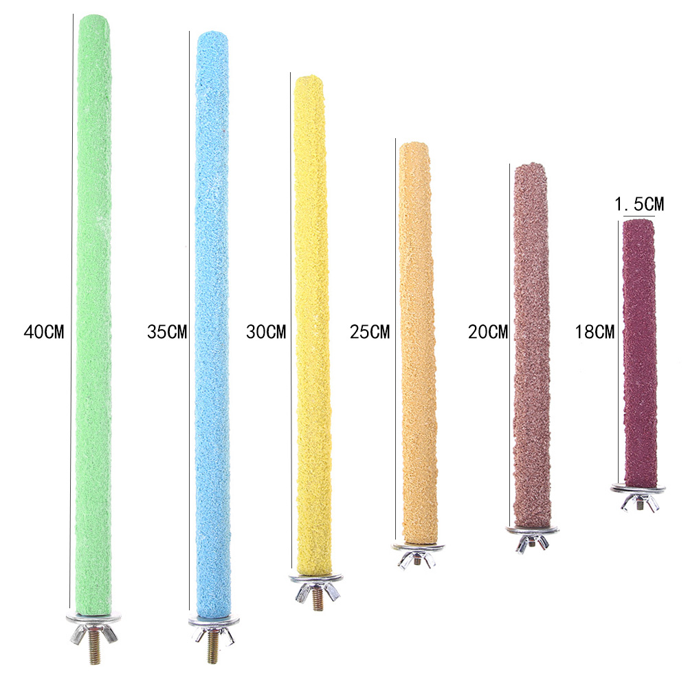 Colorful Beak Grinding Stick Non-toxic Parrot Paw Stick Eco-friendly Creative Reusable Durable Funny Portable Cage Decoration