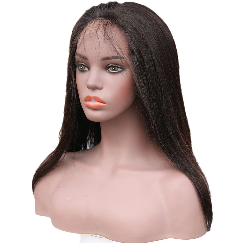 180 Density 360 Lace Frontal Straight Human Hair Wigs Brazilian 10-20 inch Synthetic Front Closure Wig For Women