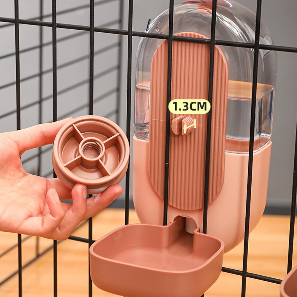 Cat Dog Automatic Feeder Water Fountain Pet Hanging Water Dispenser Pet Food Container Feeding Drinking Water Feeding Cage
