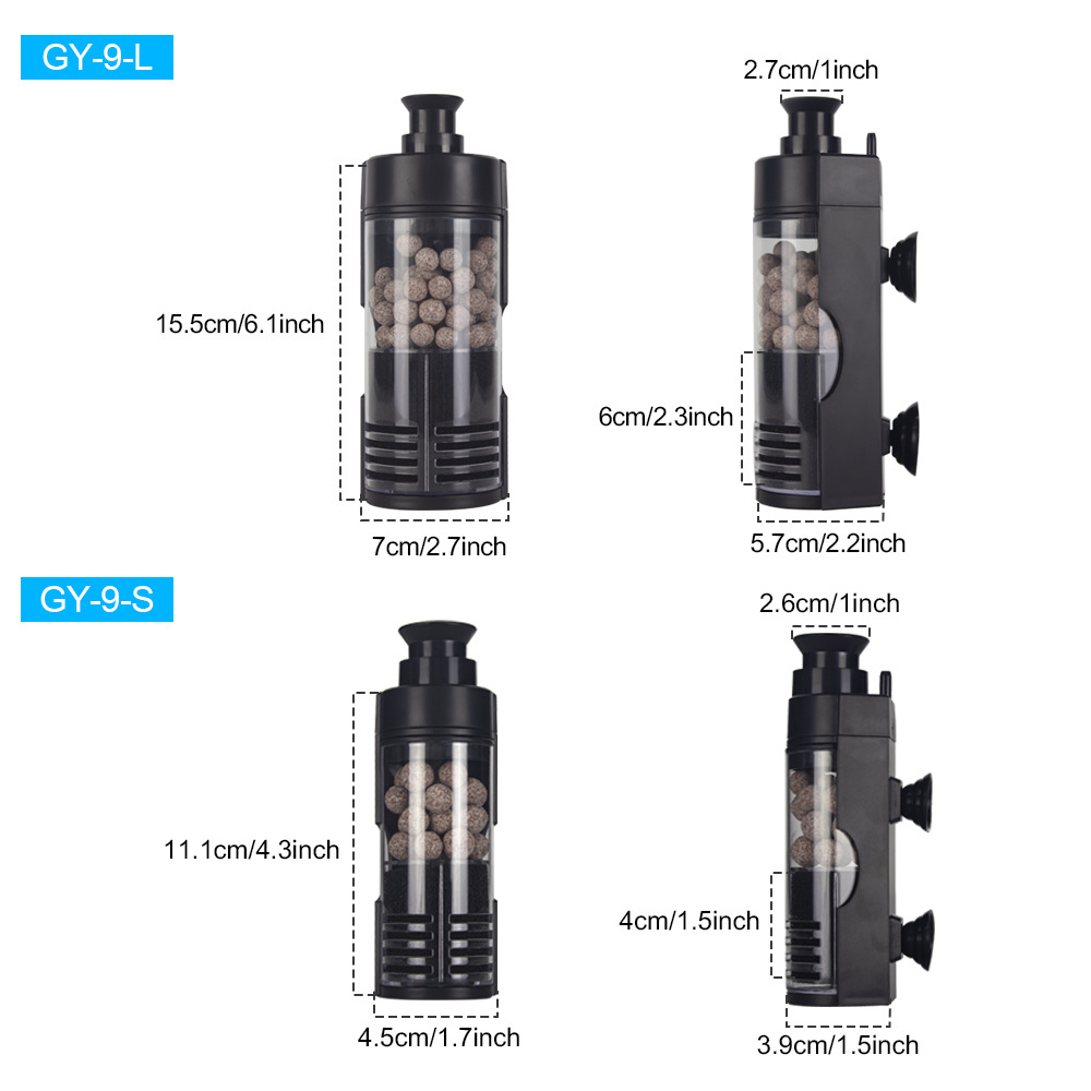 Fish Tank Air Pump Multifunctional Biochemical Sponge Filters Small Aquariums Filtration Reduces The Number of Water Changes