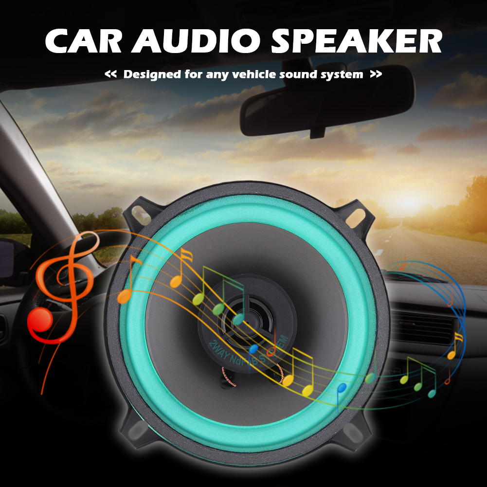 5 Inch 2 Way Full Frequency Car Stereo Speaker 12V Vehicle Audio Music Stereo Subwoofer Full Range Frequency Auto Audio