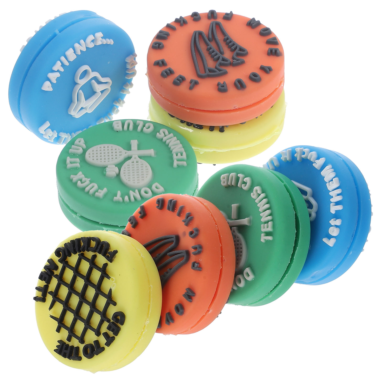 8 Pcs Tennis Racket Shock Absorber Silicone Damper Dampener Racquet for Vibration