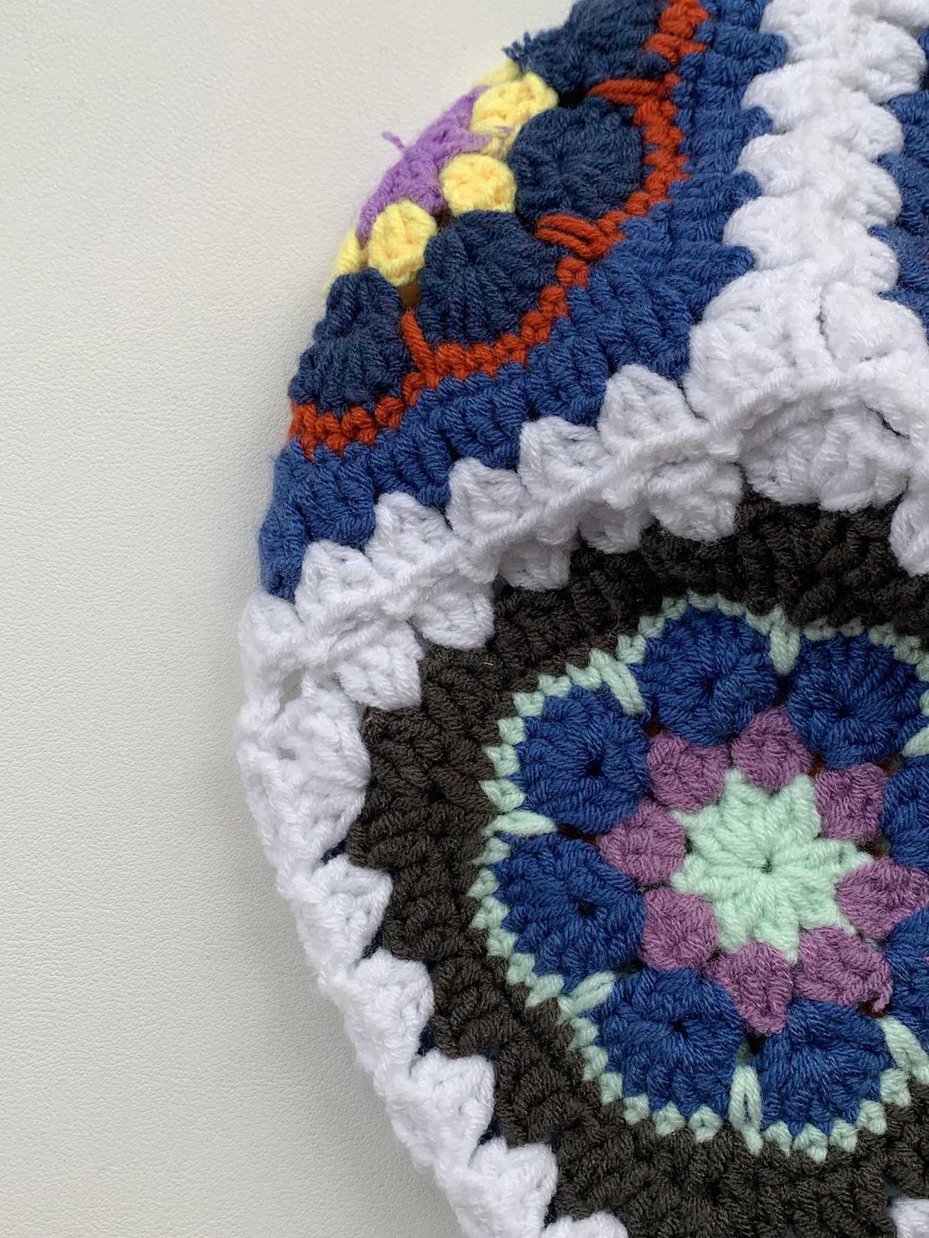 Wide Brim Hats Bucket Hats Japanese Retro Hollow Flower Handmade Knitted Basin Hat Female Sweet Face Small Versatile Crochet Wool Bucket Hat