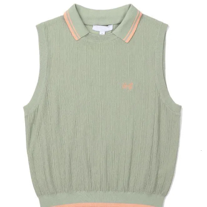 Korean Golf Summer Womens Clothing Short Sleeved Vest Slim Fit Breathable Sports Tank Top With 240626