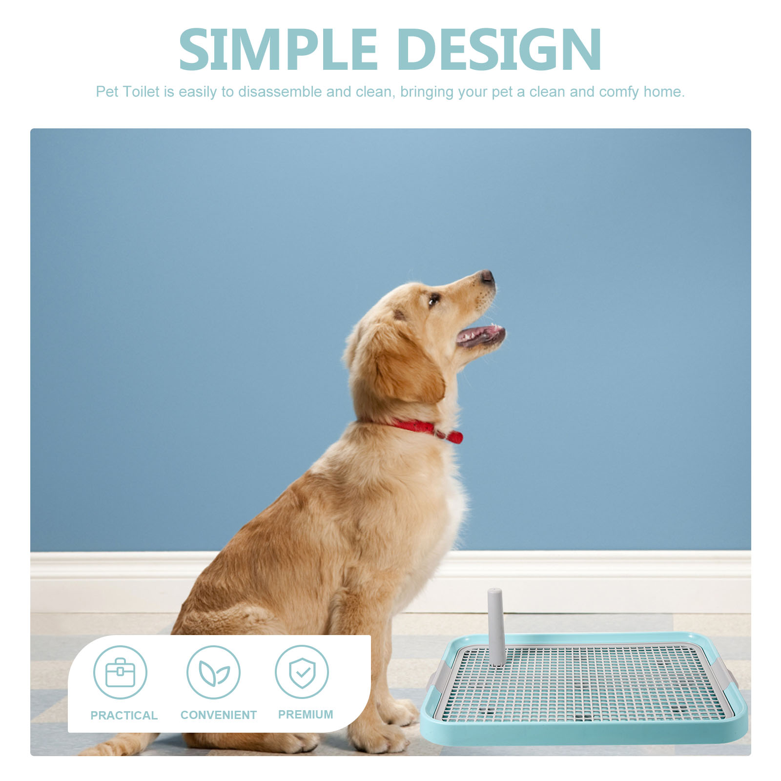 Mesh Dog Toilet Self Cleaning Litterbox Household Puppy Toilet Toilet Training Anti-Slide Puppy Potty Tray for Small Dogs Cats