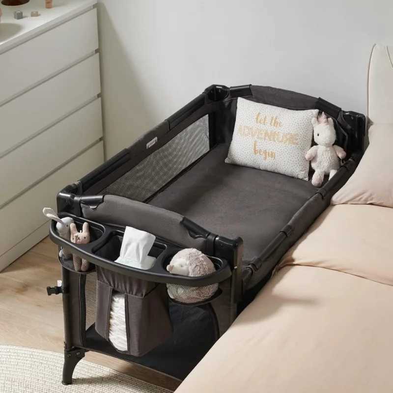 Baby Cribs 4 in 1 Baby Bassinet Bedside Sleeper Crib 4 Functions Playard Changing Table Bab WX