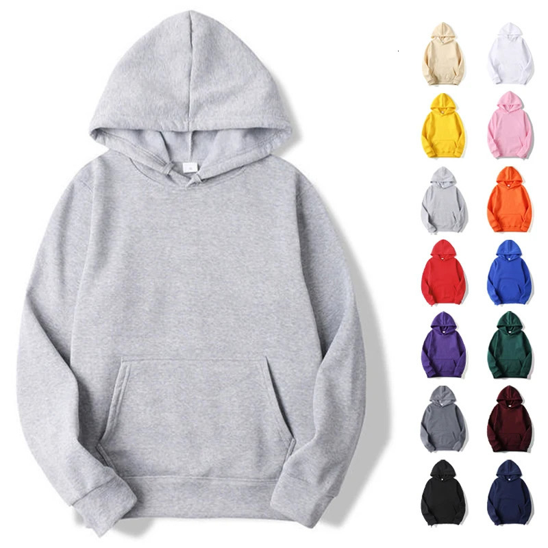 Plain Fleece Hoodies Unisex Wholesale Fashion Pullover Men Blank Hooded Sweatshirts For Sudaderas Con Capucha Hombre 240624