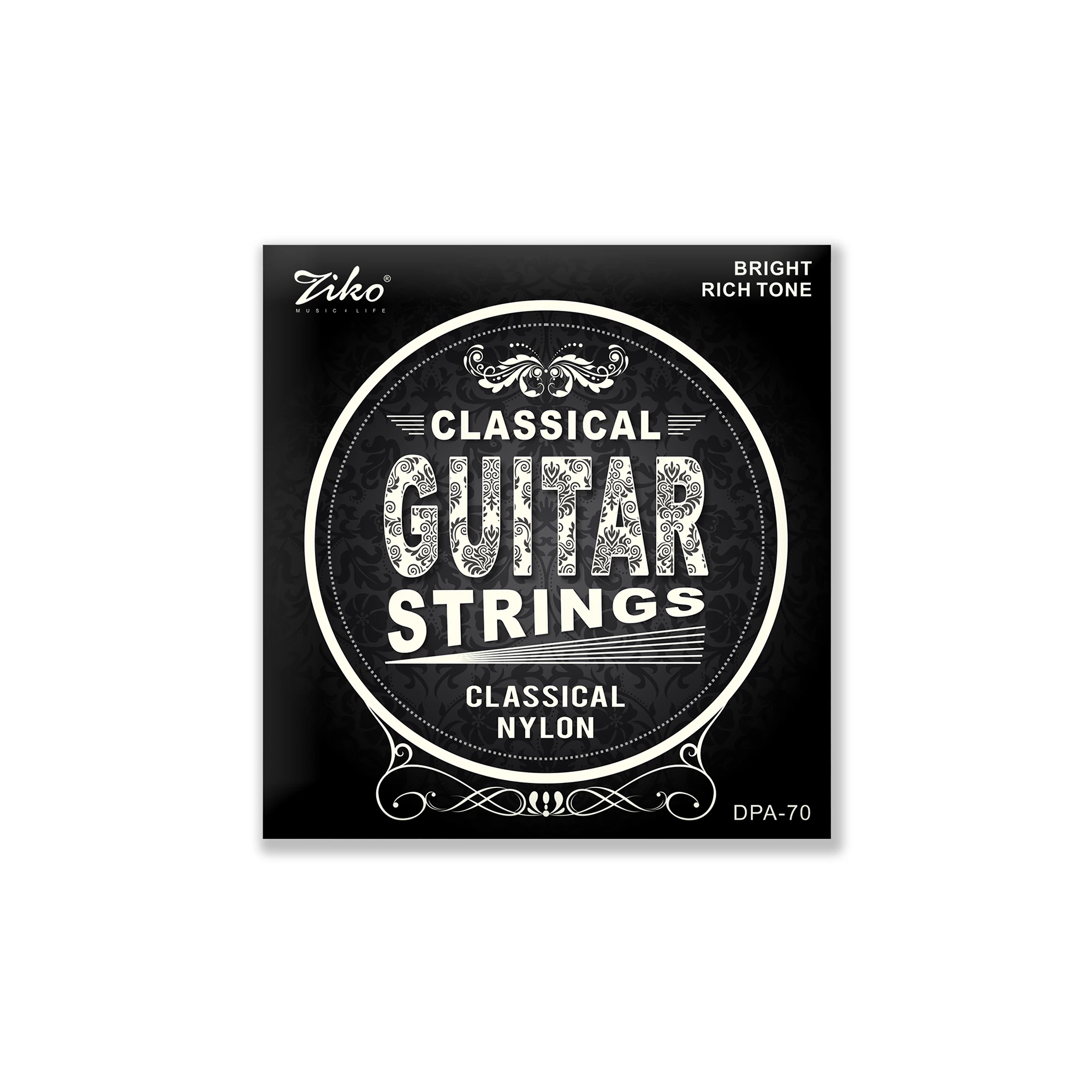 ZIKO Classical Guitar Set of Strings DPA-70 Silver Plated Wirewound Professional High Quality String Classical Guitar Accessory