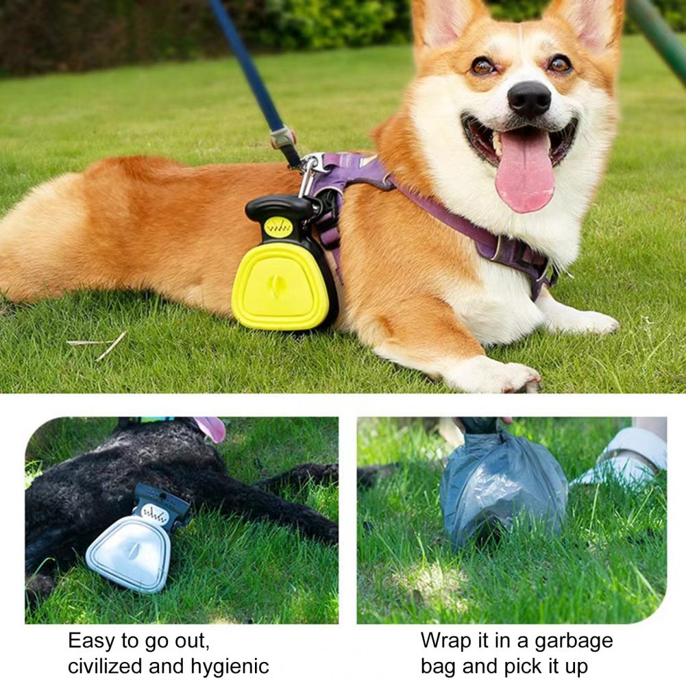 Pet Pooper Scooper Foldable Pooper Scooper With Decomposable Bags For Pet Labor-saving Pet Excreta Cleaner For Out Dog Supplies