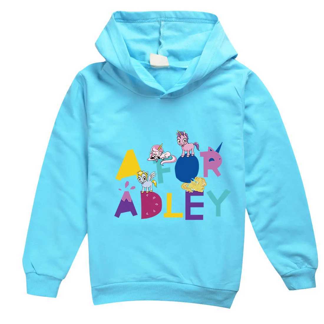 Hoodies Sweatshirts 2024 Spring A FOR ADLEY Clothes Kids Cartoon Jumper Baby Boys Hooded Sweater Toddler Girls Hoodies Children Casual Sweatshirt WX6.
