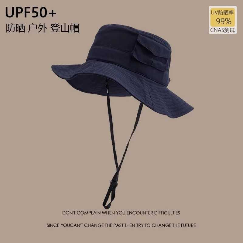 Wide Brim Hats Bucket Hats Women Spring Summer Outdoor Bucket Hat Sunscreen UV Protection with Pocket Summer Breathable Men Fishing Mountaineering Hat