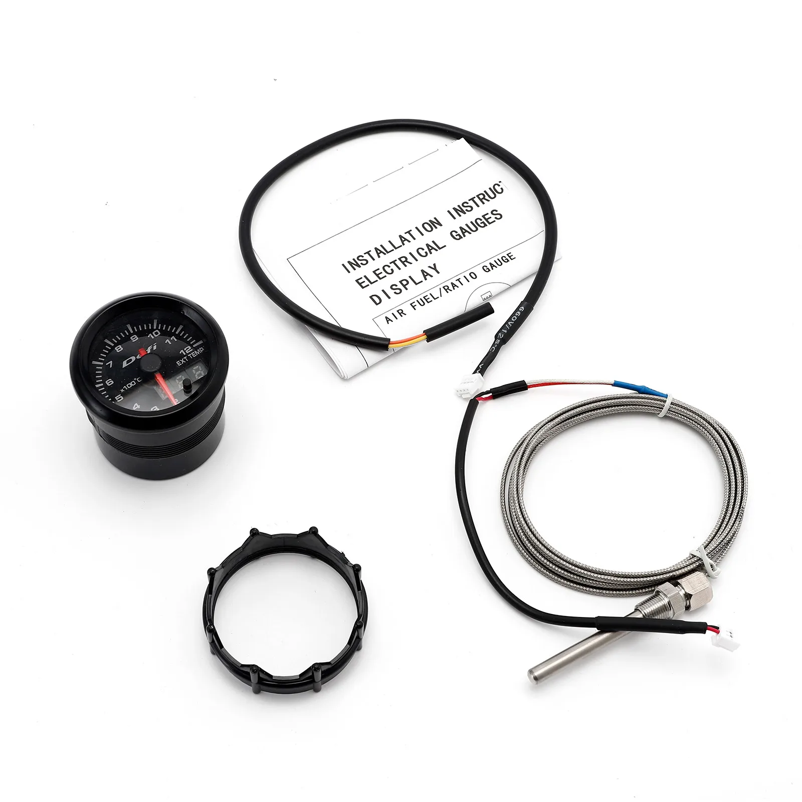 Dofi 7 Colors 52mm LED Digital Voltmeter Oil Pressure Turbo Boost Oil Temp Water Temp Tachometer Air Fuel Ratio EGT Car Gauge