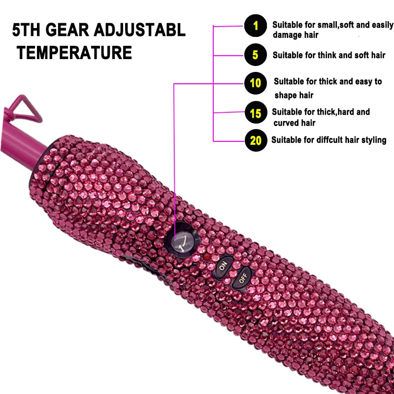 2-in-1 comb straightener with rhinestone electric heating comb pentagonal Payne sofa lisseur cheveux tool 240918