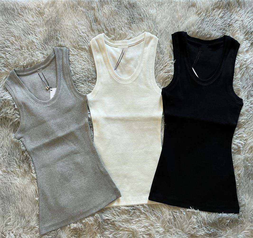 Women Top Tanks Vest T Shirts Embroidered Cotton-blend Tank Tops Designer Skirts Yoga Suit Two Piece Dress Bra Vest Ladies Solid Vintage T Shirt Femme