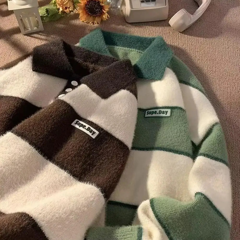 Lightweight Mens Sweater Loose Mens Winter Sweater Comfortable Knitted Top 240930