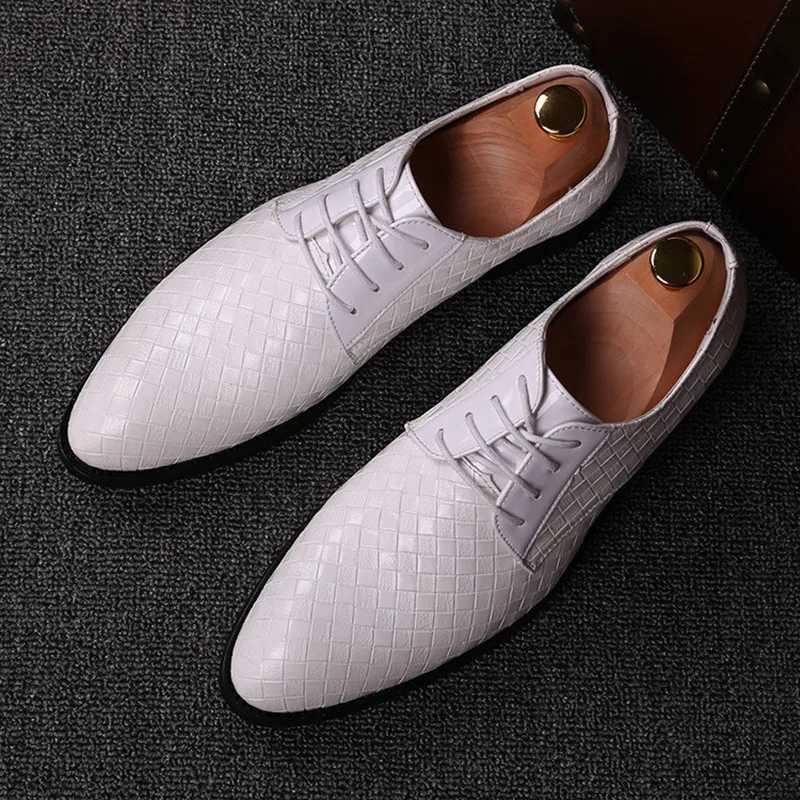 Dress Shoes High quality classic business dress fashionable and elegant formal wedding sliding office Oxford mens shoes Q240930 54fe