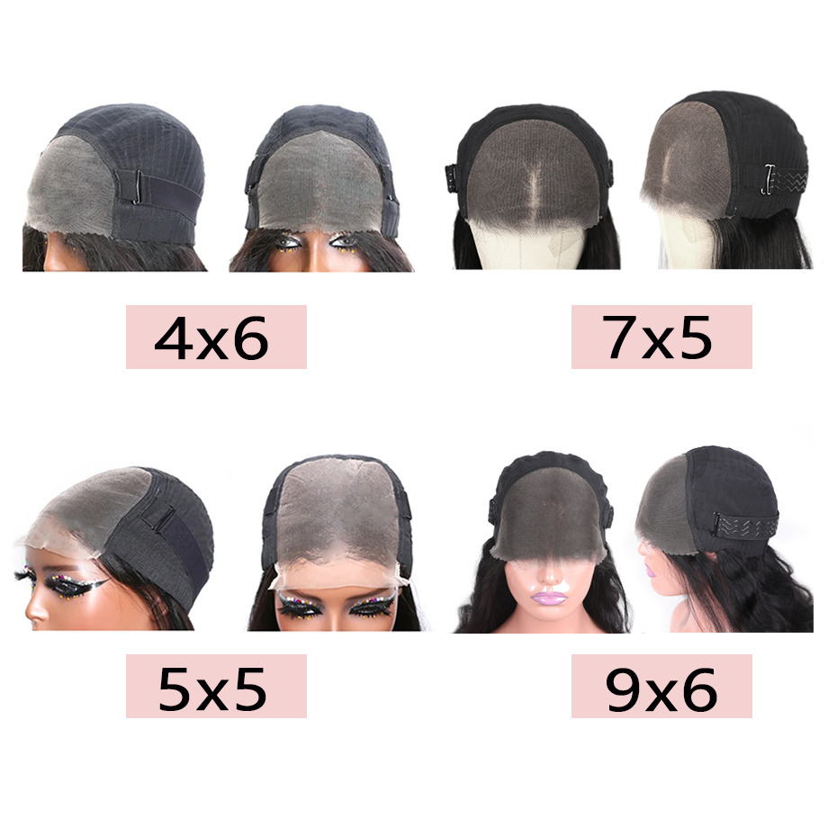 Straight 9X6 7X5 Glueless Front Human Hair Ready To Wear 6X4 5X5 Lace Closure Wig Pre Plucked Transparent Frontal Wigs